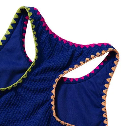Girls Embroidered Bikini Swimsuit Set