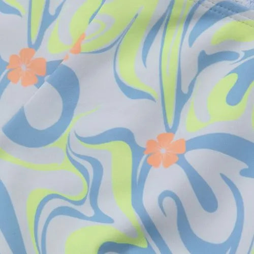 Girls UPF 50 Long Sleeve Rash Guard Boyshort 3 Piece Swimsuit Set
