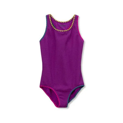 Girls Embroidered One Piece Swimsuit