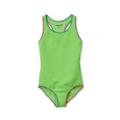 Girls Embroidered One Piece Swimsuit