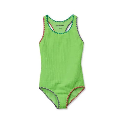 Girls Embroidered One Piece Swimsuit