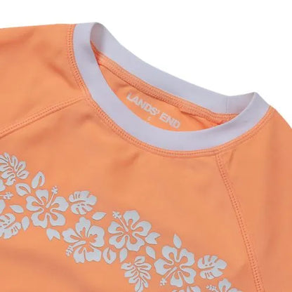 Girls Chlorine Resistant Short Sleeve Rash Guard 3 Piece Swimsuit Set