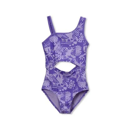 Girls Asymmetrical One Piece Swimsuit