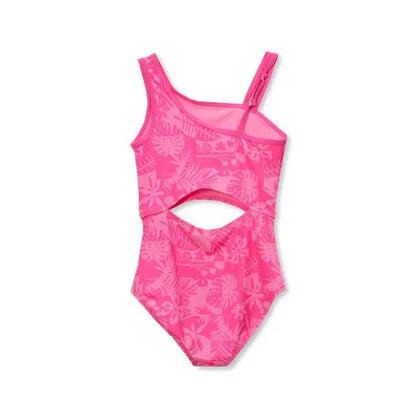 Girls Asymmetrical One Piece Swimsuit