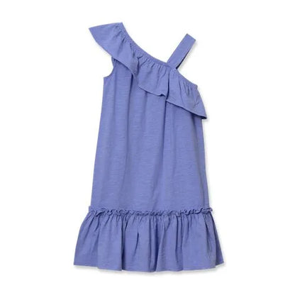 Girls Ruffle Asymmetrical Dress
