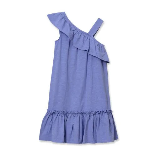 Girls Ruffle Asymmetrical Dress