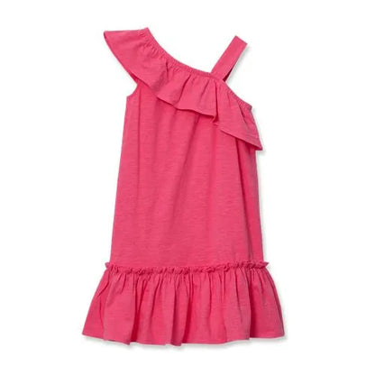 Girls Ruffle Asymmetrical Dress