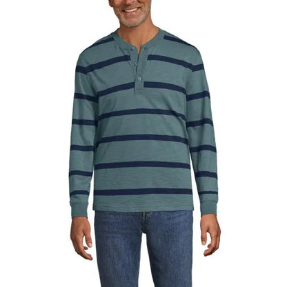 Men's Long Sleeve Slub Henley