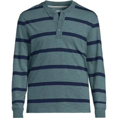 Men's Long Sleeve Slub Henley