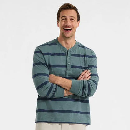 Men's Long Sleeve Slub Henley