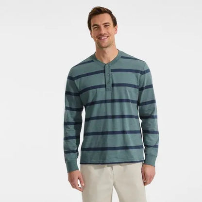 Men's Long Sleeve Slub Henley