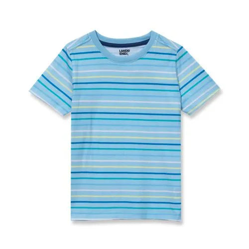 Boys Short Sleeve Stripe Crewneck Tee