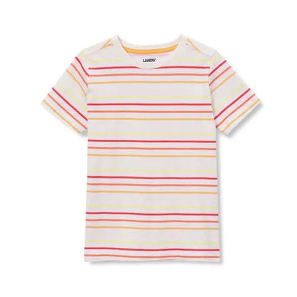 Boys Short Sleeve Stripe Crewneck Tee
