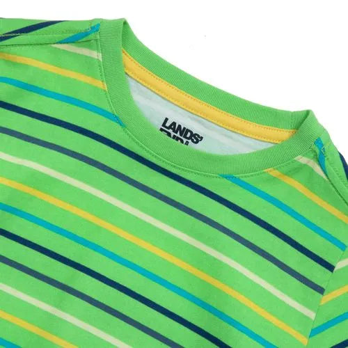 Boys Short Sleeve Stripe Crewneck Tee