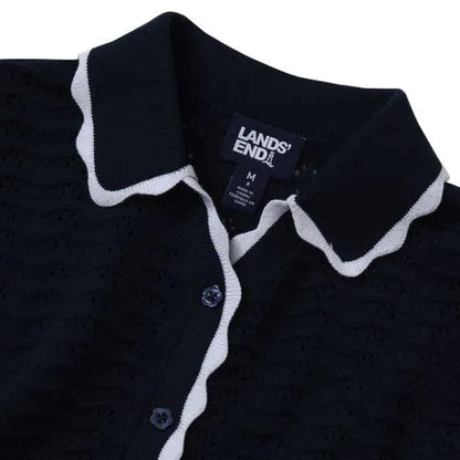 Girls Short Sleeve Collared Sweater