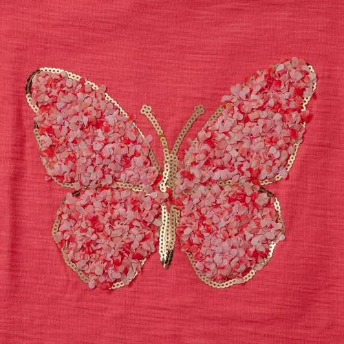 Girls Short Sleeve Ruffle Tee