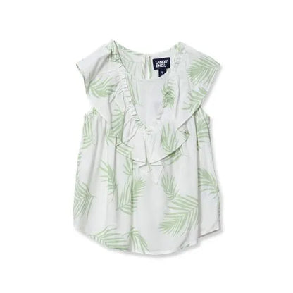 Girls Breezy V-neck Ruffle Top