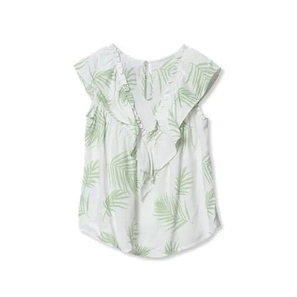 Girls Breezy V-neck Ruffle Top