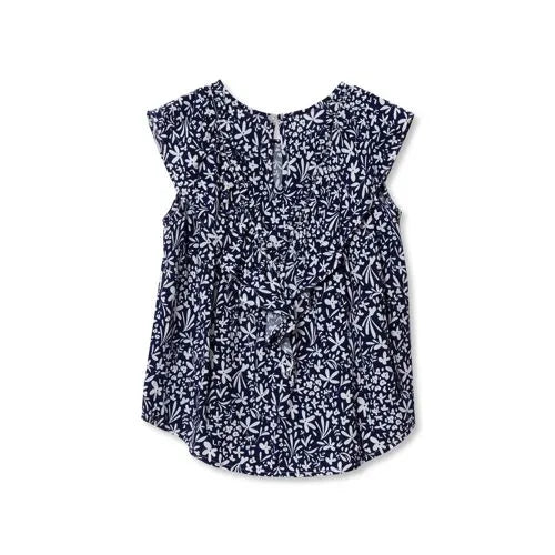 Girls Breezy V-neck Ruffle Top