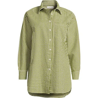 Women's Oversized Seersucker Shirt