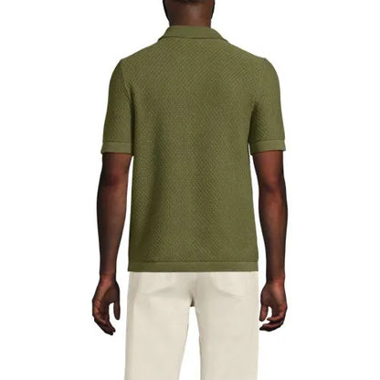 Men's Short Sleeve Johnny Collar Polo