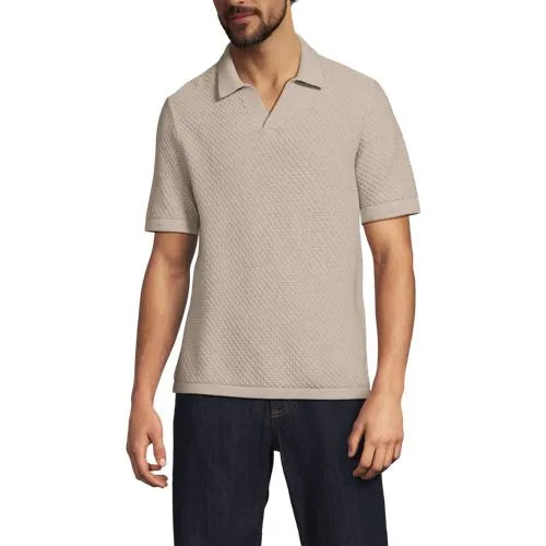 Men's Short Sleeve Johnny Collar Polo