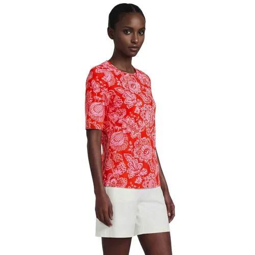 Women's Elbow Sleeve Crewneck Garden Tee- Sunshade UPF 50 Quick Dry
