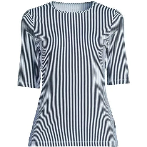 Women's Elbow Sleeve Crewneck Garden Tee- Sunshade UPF 50 Quick Dry