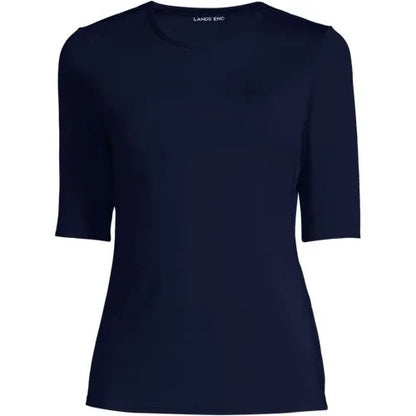 Women's Elbow Sleeve Crewneck Garden Tee- Sunshade UPF 50 Quick Dry