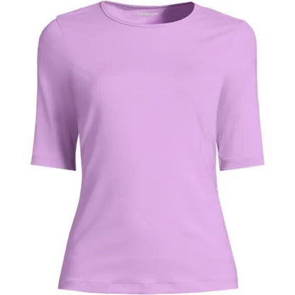 Women's Elbow Sleeve Crewneck Garden Tee- Sunshade UPF 50 Quick Dry