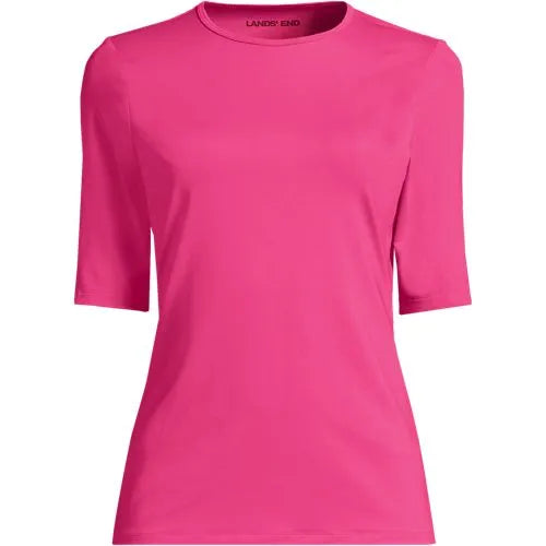Women's Elbow Sleeve Crewneck Garden Tee- Sunshade UPF 50 Quick Dry