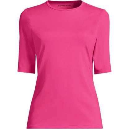 Women's Elbow Sleeve Crewneck Garden Tee- Sunshade UPF 50 Quick Dry
