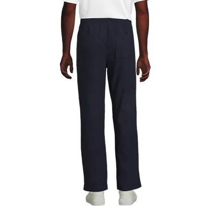 Men's Linen Cotton Elastic Waist Pant