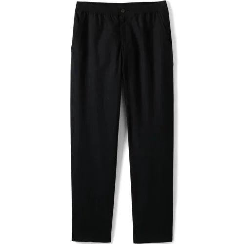 Men's Linen Cotton Elastic Waist Pant