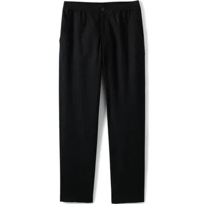 Men's Linen Cotton Elastic Waist Pant