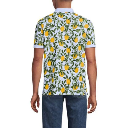 Men's Short Sleeve Pique Printed Polo