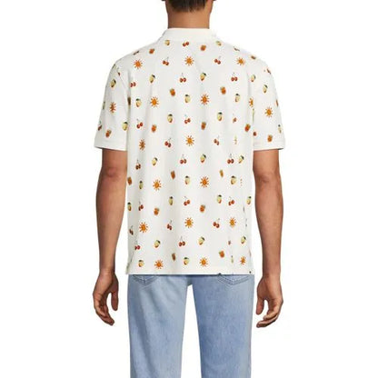 Men's Short Sleeve Pique Printed Polo