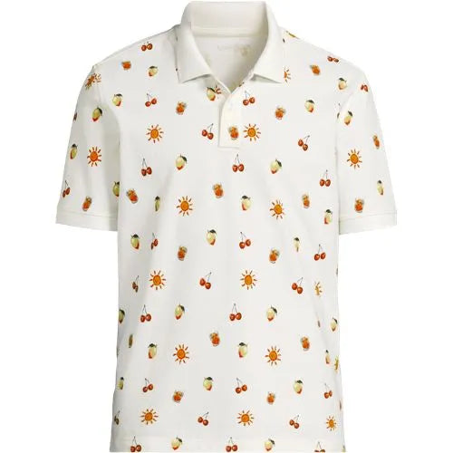 Men's Short Sleeve Pique Printed Polo