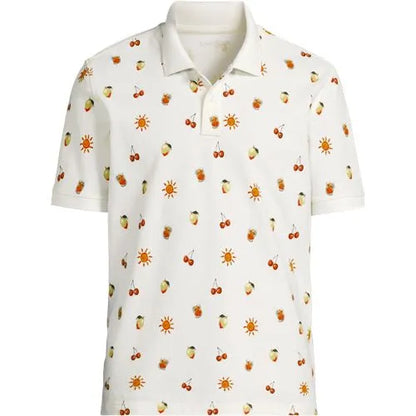 Men's Short Sleeve Pique Printed Polo