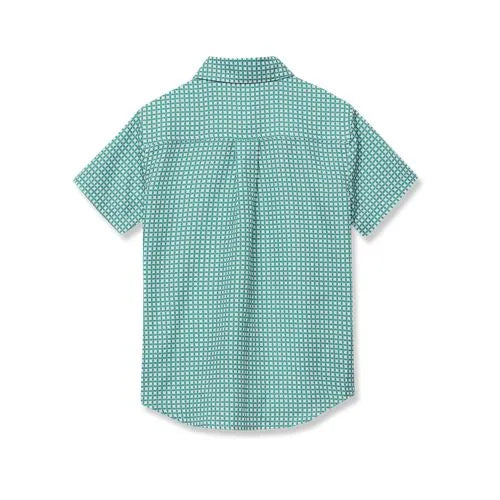 Boys Short Sleeve Button Down Performance Shirt