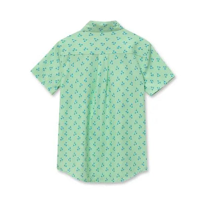 Boys Short Sleeve Button Down Performance Shirt
