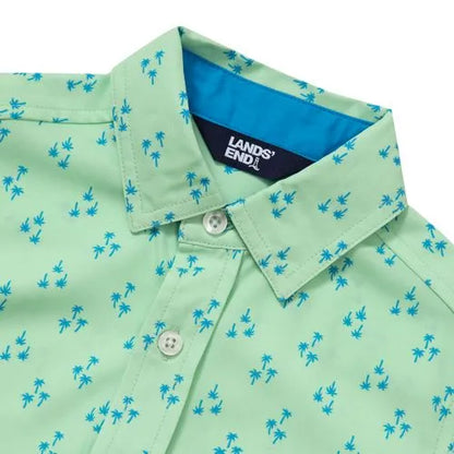 Boys Short Sleeve Button Down Performance Shirt