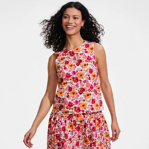 Women's Poplin Sleeveless Shell