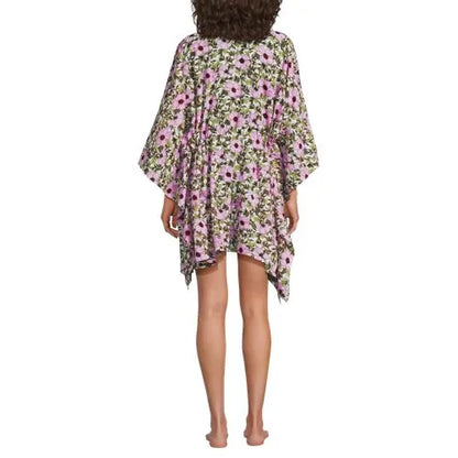 Women's Cotton Tie Front Kimono Cover Up