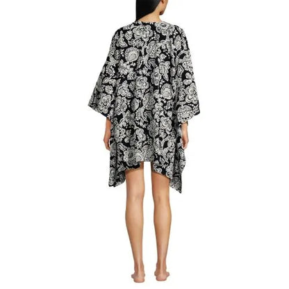 Women's Cotton Tie Front Kimono Cover Up
