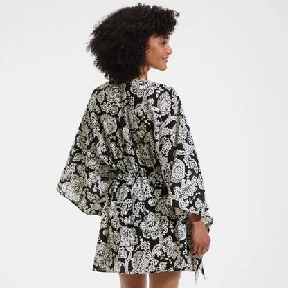 Women's Cotton Tie Front Kimono Cover Up