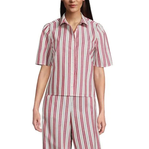 Women's Poplin Button Front Shirt
