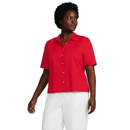 Women's Poplin Button Front Shirt