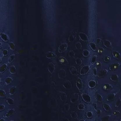 Women's Gathered Eyelet Top