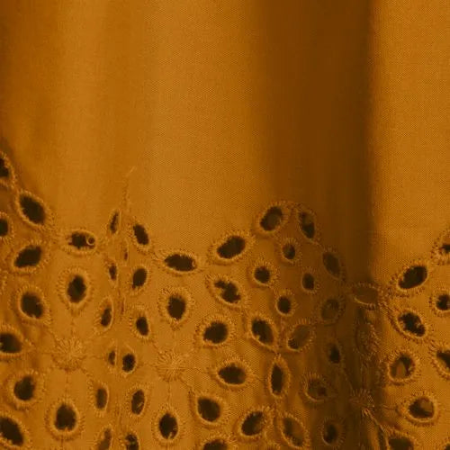 Women's Gathered Eyelet Top